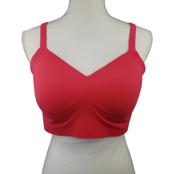 Athleta Fitness Bra in Coral Pink Size Medium/Large - Picture 1 of 9